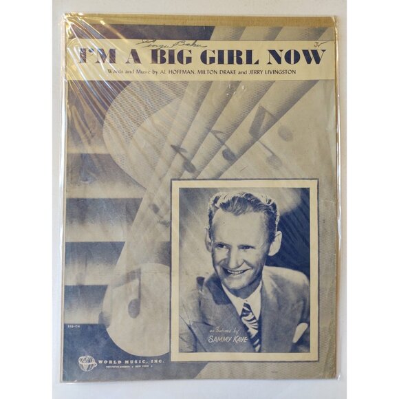I’m a Big Girl Now – Sammy Kaye Feature Al Hoffman 1940s Sheet Music - Picture 1 of 2